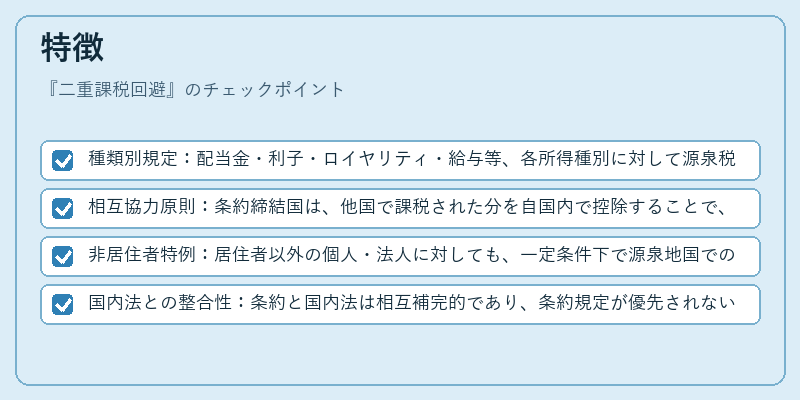 特徴（二重課税回避）の図解