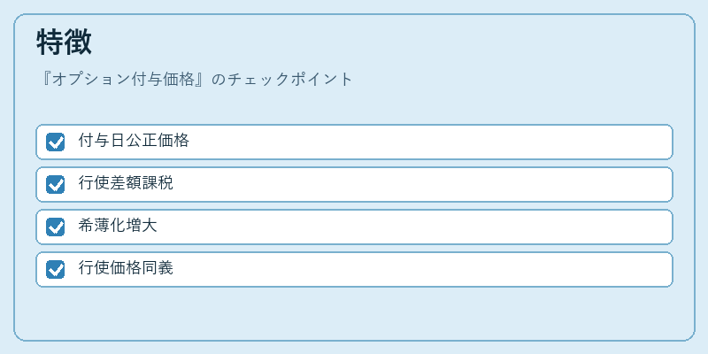 特徴(オプション付与価格)の図解