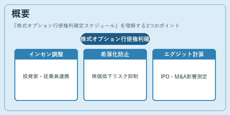 概要（株式オプション行使権利確定スケジュール）の図解