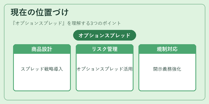 現在の位置づけ（オプションスプレッド）の図解