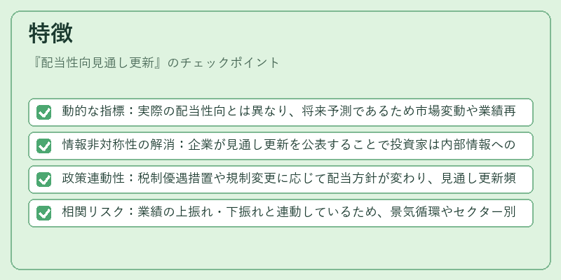 特徴（配当性向見通し更新）の図解