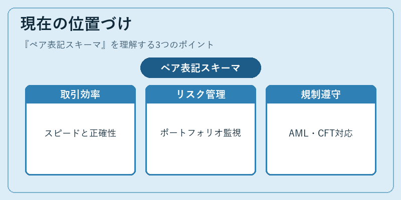 現在の位置づけ(ペア表記スキーマ)の図解