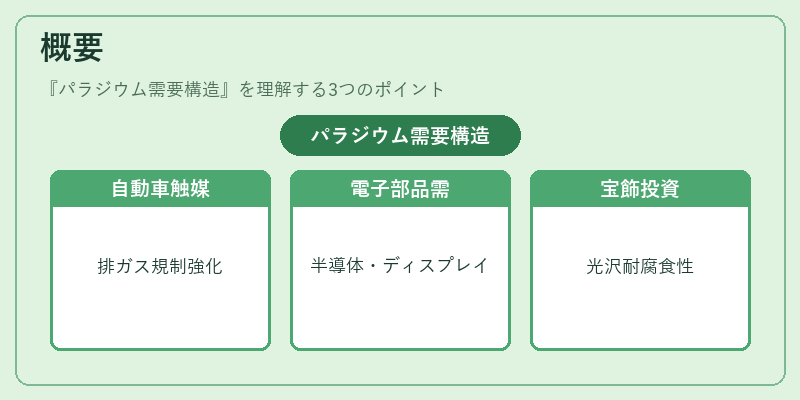 概要（パラジウム需要構造）の図解
