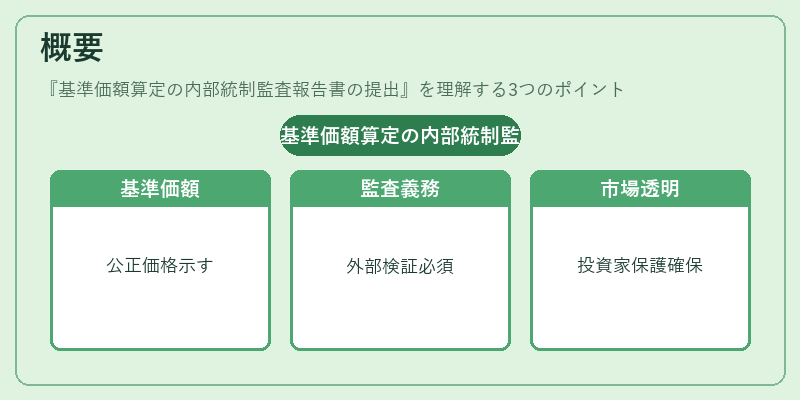 概要（基準価額算定の内部統制監査報告書の提出）の図解