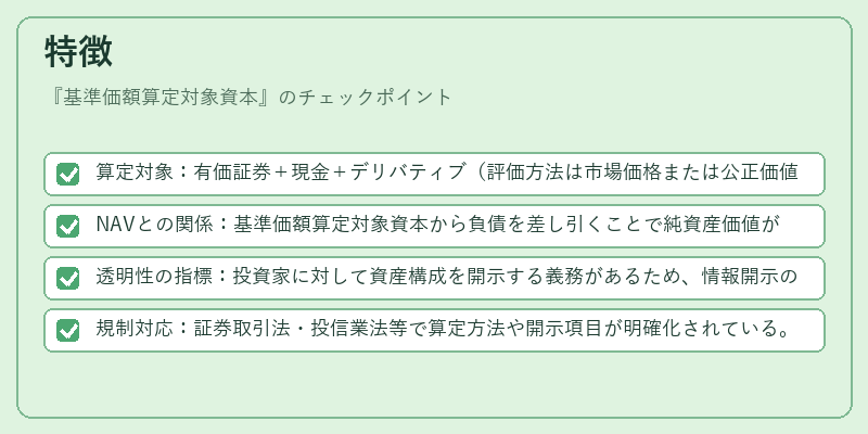 特徴(基準価額算定対象資本)の図解