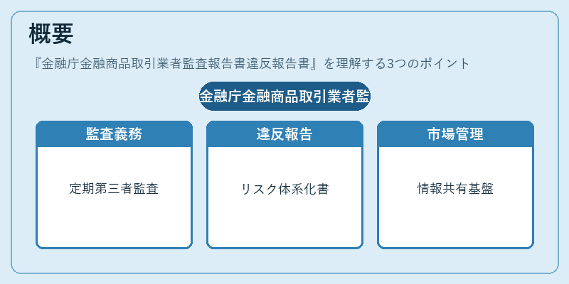 概要(金融庁金融商品取引業者監査報告書違反報告書)の図解