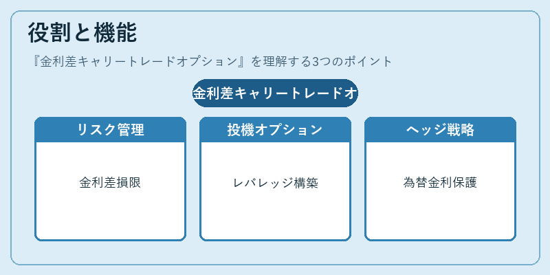 役割と機能（金利差キャリートレードオプション）の図解