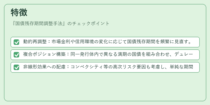 特徴（国債残存期間調整手法）の図解