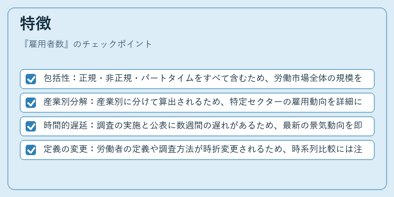 特徴（雇用者数）の図解