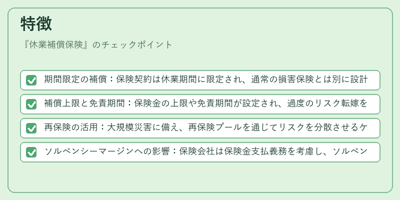 特徴(休業補償保険)の図解