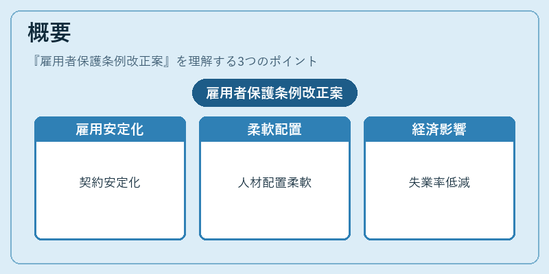 概要（雇用者保護条例改正案）の図解