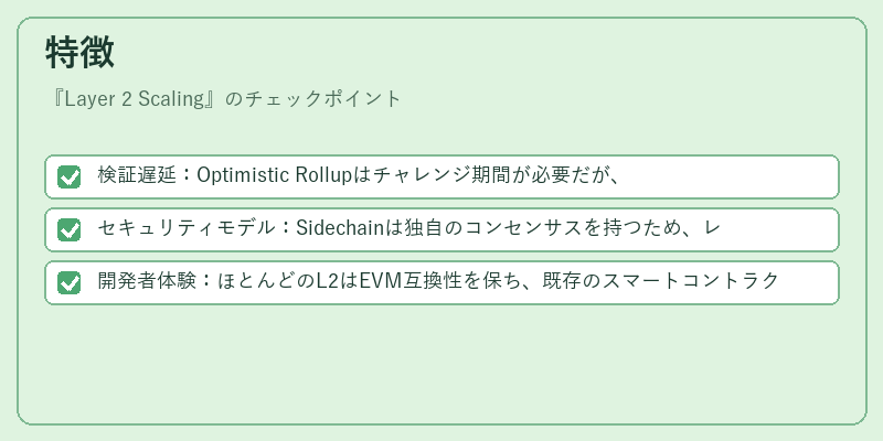 特徴(Layer 2 Scaling)の図解