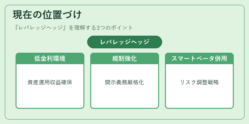 現在の位置づけ(レバレッジヘッジ)の図解