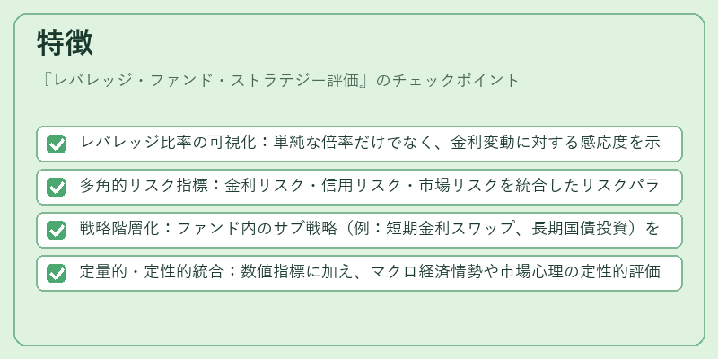 特徴(レバレッジ・ファンド・ストラテジー評価)の図解