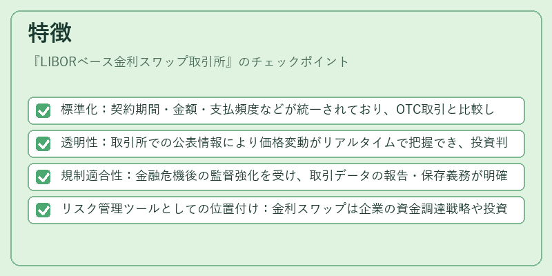 特徴（LIBORベース金利スワップ取引所）の図解