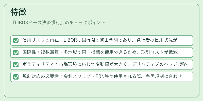 特徴（LIBORベース決済慣行）の図解