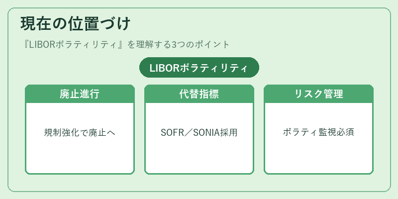 現在の位置づけ（LIBORボラティリティ）の図解