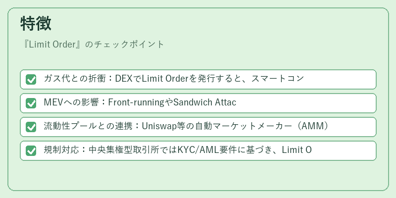特徴(Limit Order)の図解