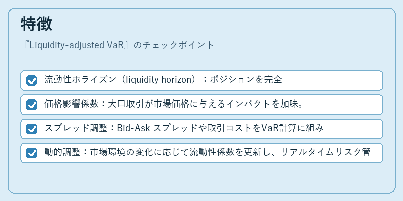 特徴（Liquidity-adjusted VaR）の図解