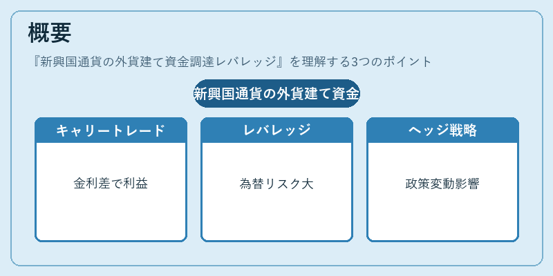 概要（新興国通貨の外貨建て資金調達レバレッジ）の図解
