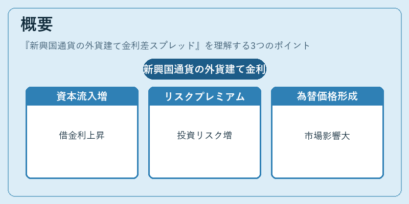 概要（新興国通貨の外貨建て金利差スプレッド）の図解