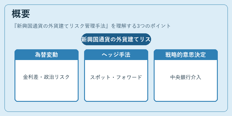 概要（新興国通貨の外貨建てリスク管理手法）の図解