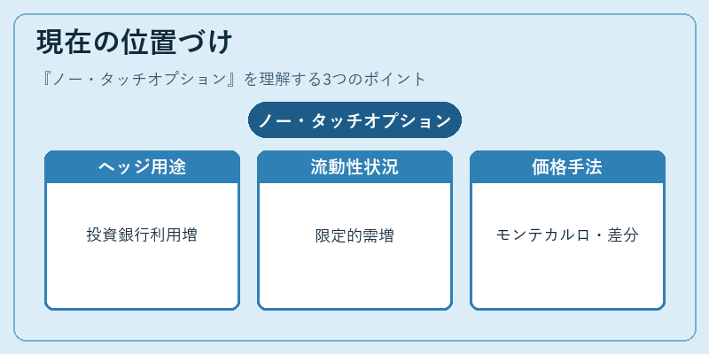 現在の位置づけ(ノー・タッチオプション)の図解