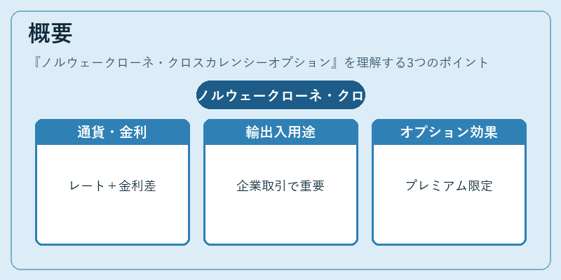 概要（ノルウェークローネ・クロスカレンシーオプション）の図解