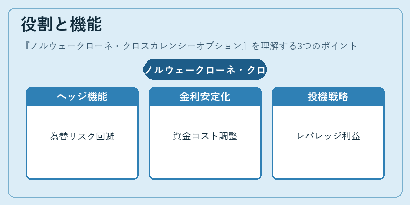 役割と機能（ノルウェークローネ・クロスカレンシーオプション）の図解