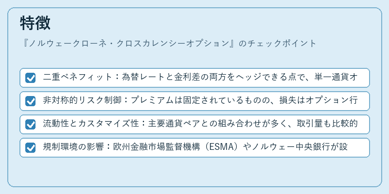 特徴（ノルウェークローネ・クロスカレンシーオプション）の図解