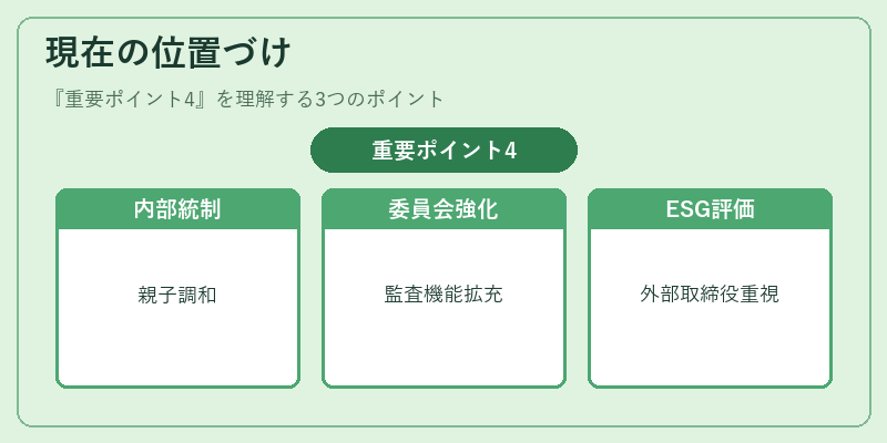 現在の位置づけ（重要ポイント4）の図解