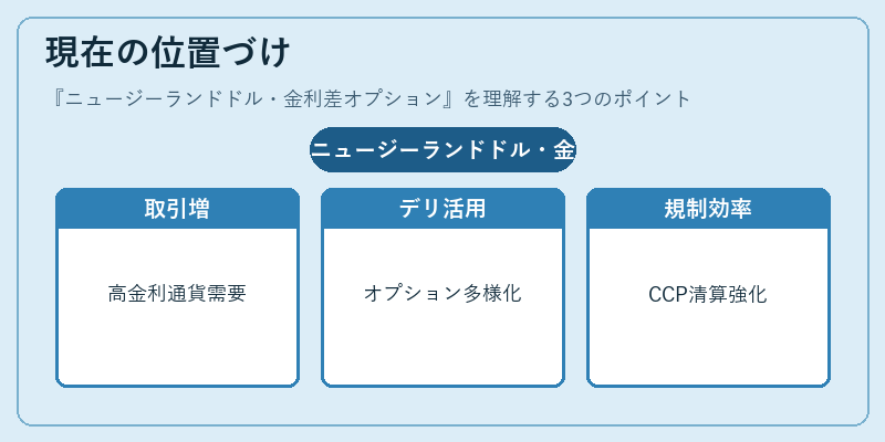 現在の位置づけ（ニュージーランドドル・金利差オプション）の図解