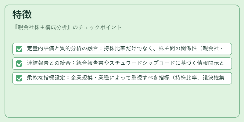 特徴（親会社株主構成分析）の図解
