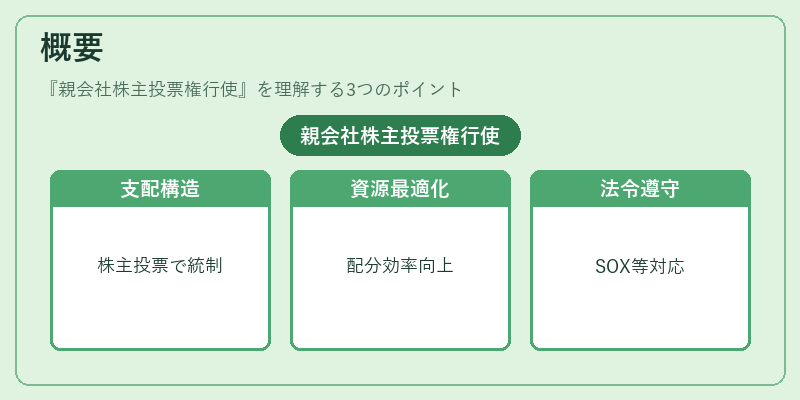 概要（親会社株主投票権行使）の図解