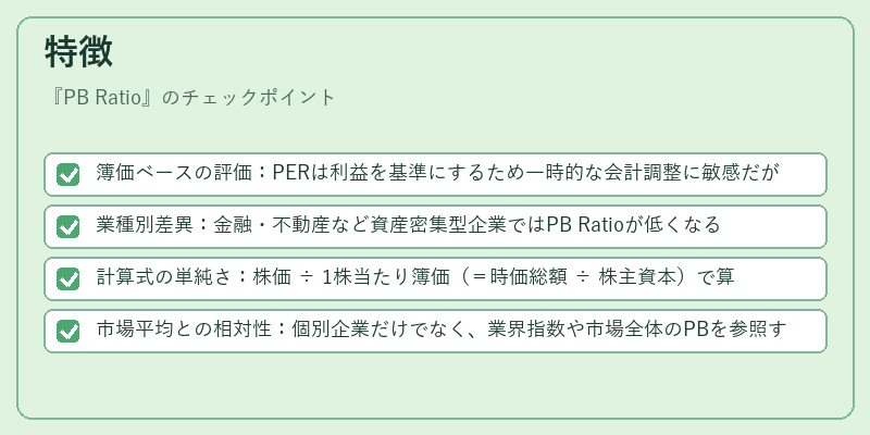 特徴(PB Ratio)の図解