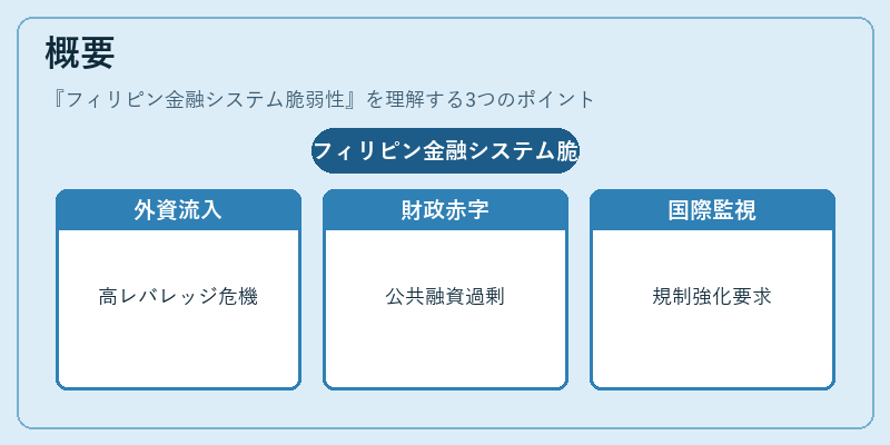 概要（フィリピン金融システム脆弱性）の図解