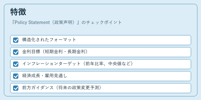 特徴(Policy Statement(政策声明))の図解