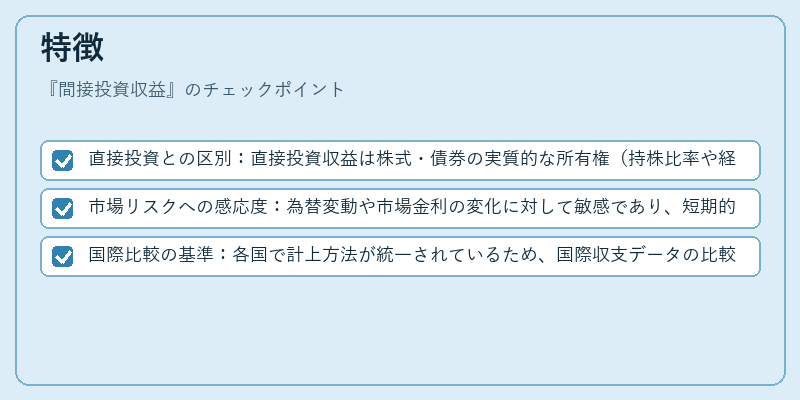 特徴（間接投資収益）の図解