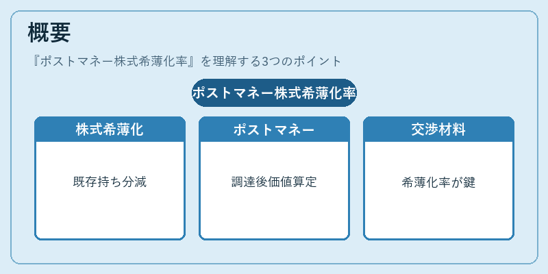 概要（ポストマネー株式希薄化率）の図解