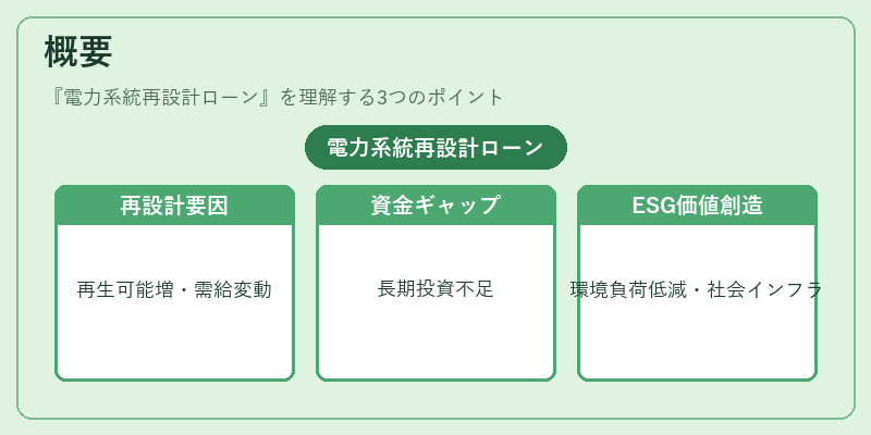 概要（電力系統再設計ローン）の図解