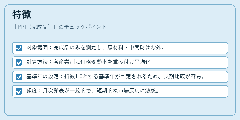 特徴(PPI(完成品))の図解