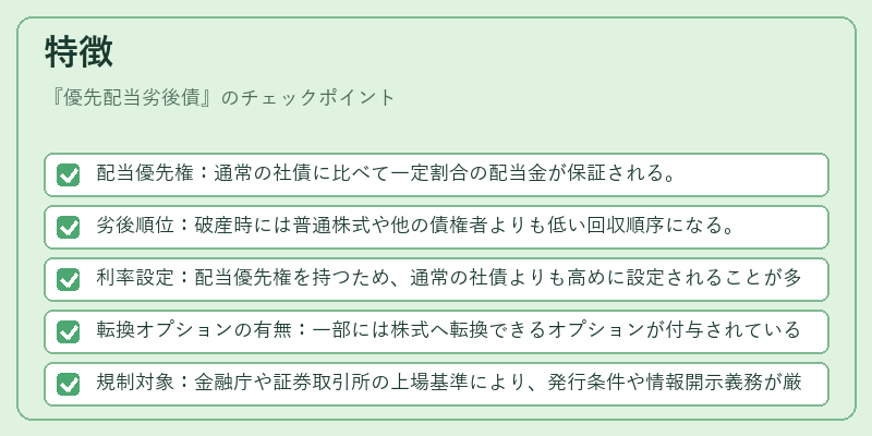 特徴（優先配当劣後債）の図解
