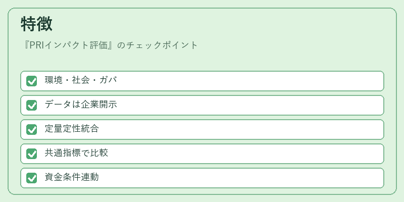 特徴（PRIインパクト評価）の図解