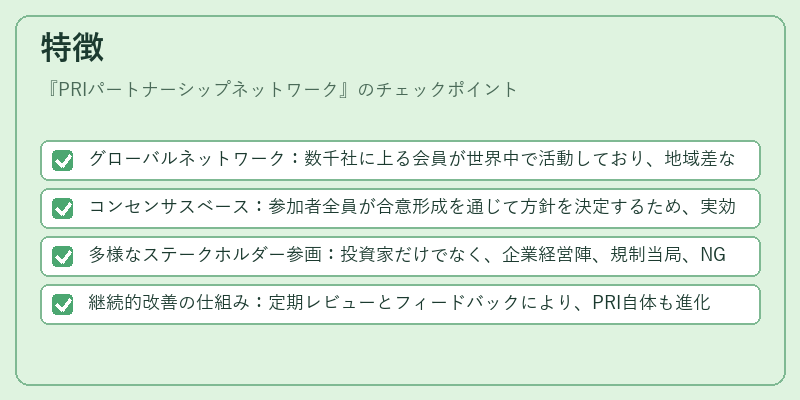 特徴（PRIパートナーシップネットワーク）の図解