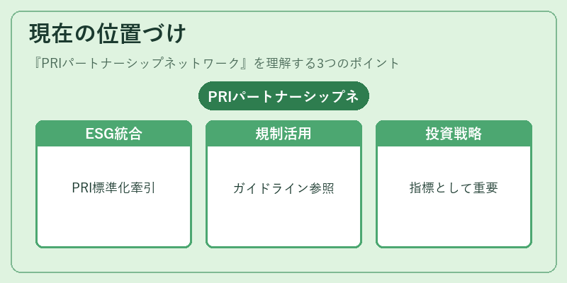 現在の位置づけ（PRIパートナーシップネットワーク）の図解
