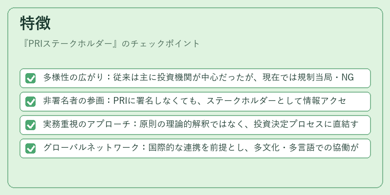 特徴(PRIステークホルダー)の図解
