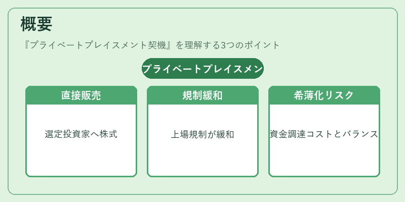 概要（プライベートプレイスメント契機）の図解