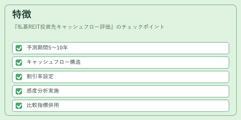 特徴(私募REIT投資先キャッシュフロー評価)の図解