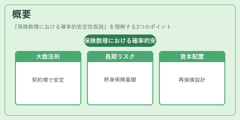 概要(保険数理における確率的安定性仮説)の図解