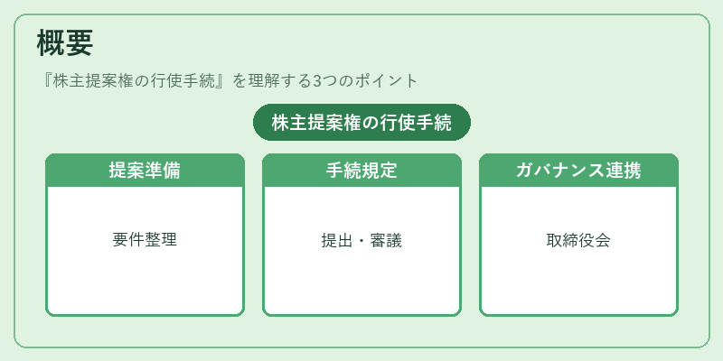 概要（株主提案権の行使手続）の図解
